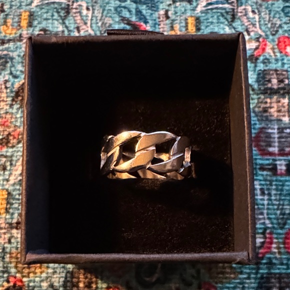 Other - Silver Stainless Steel Chain-Link Ring